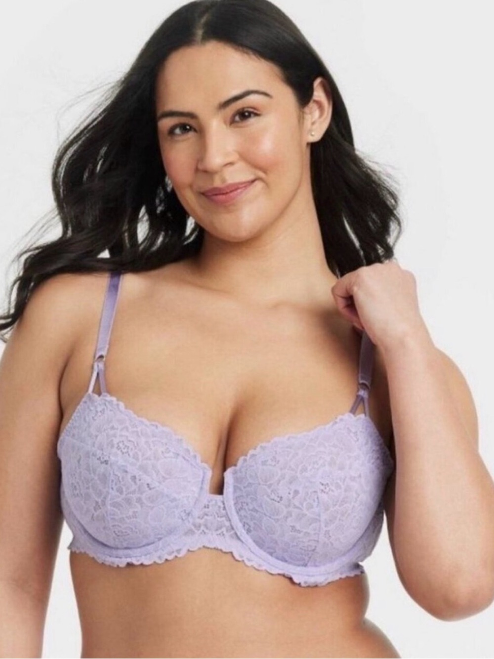 Auden Lace unlined comfort wire balconies Bra in Lavender
